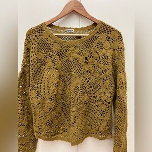 SILX Crochet Long Sleeve Top